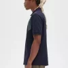 Polo de rayas con efecto glitch para hombre