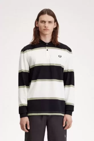 Polo de rayas relajadas para hombre