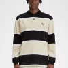 Polo de rayas relajadas para hombre Polo de rayas relajadas para hombre