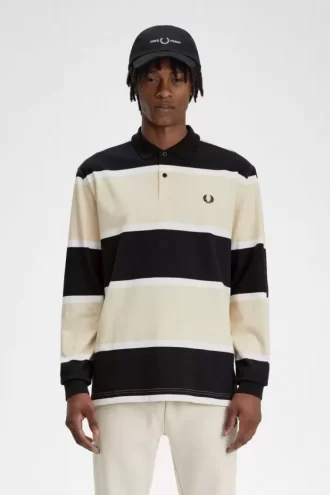 Polo de rayas relajadas para hombre