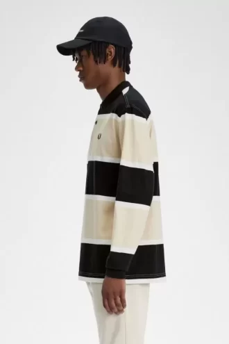 Polo de rayas relajadas para hombre