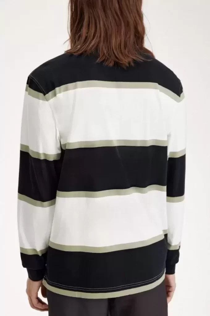 Polo de rayas relajadas para hombre Polo de rayas relajadas para hombre