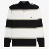 Polo de rayas relajadas para hombre Polo de rayas relajadas para hombre