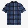 Polo de tartán con cuello con cremallera para hombre