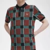 Polo de tartán Glitch para hombre Polo de tartán Glitch para hombre