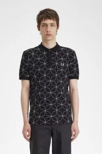 Polo geométrico para hombre