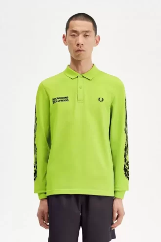 Polo gráfico de manga larga Noongoons para hombre