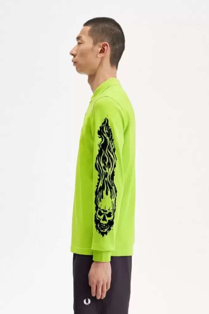 Polo gráfico de manga larga Noongoons para hombre