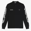 Polo gráfico de manga larga Noongoons para hombre