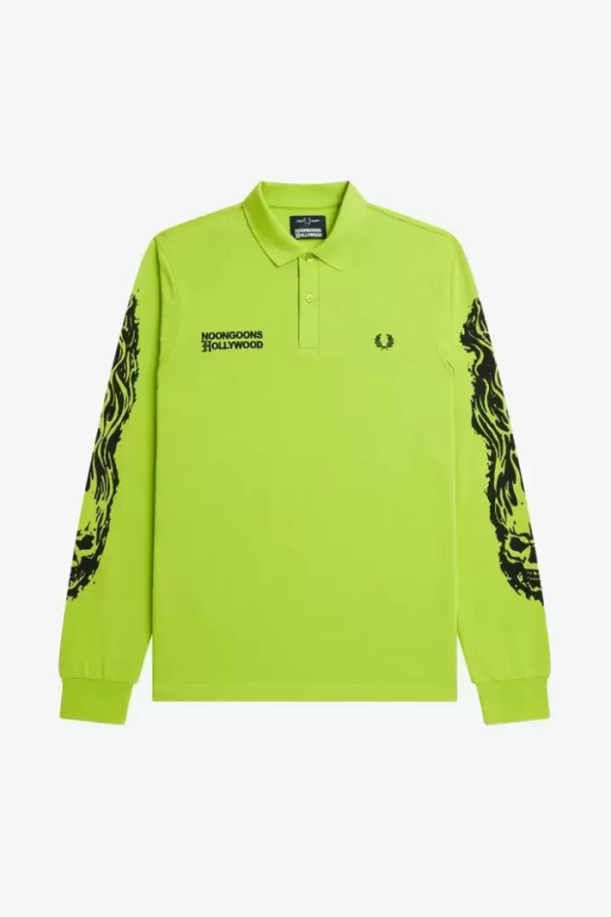 Polo gráfico de manga larga Noongoons para hombre