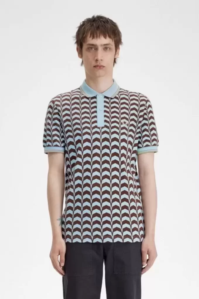 Polo para hombre con estampado llamativo Polo para hombre con estampado llamativo