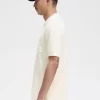 Polo texturizado con cuello y cremallera para hombre