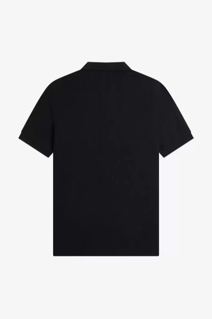 Polo texturizado con cuello y cremallera para hombre