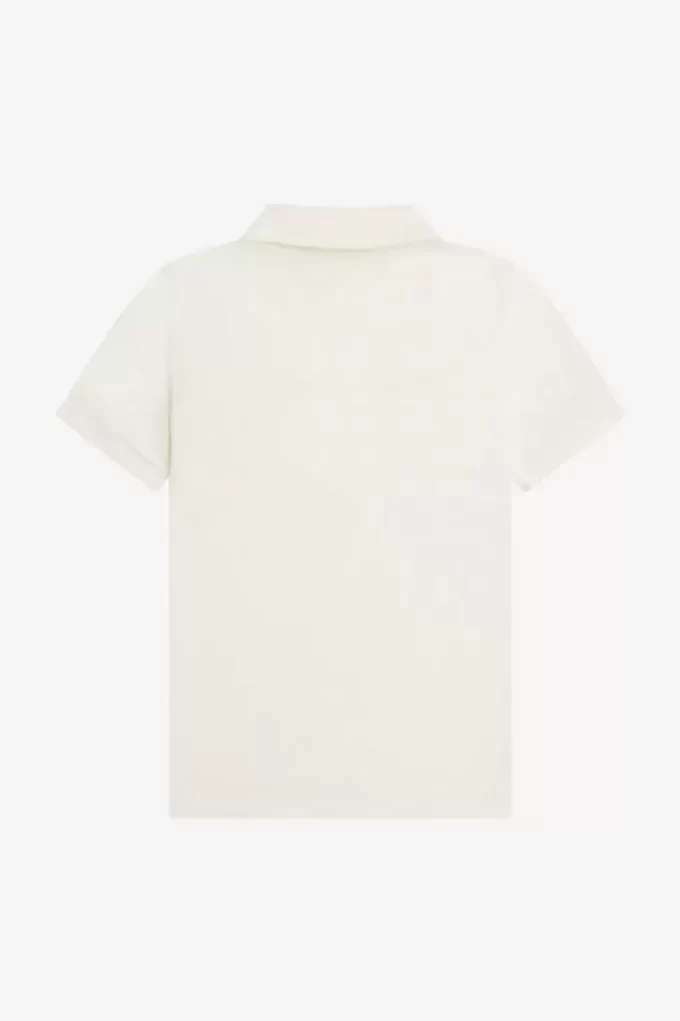 Polo texturizado con cuello y cremallera para hombre