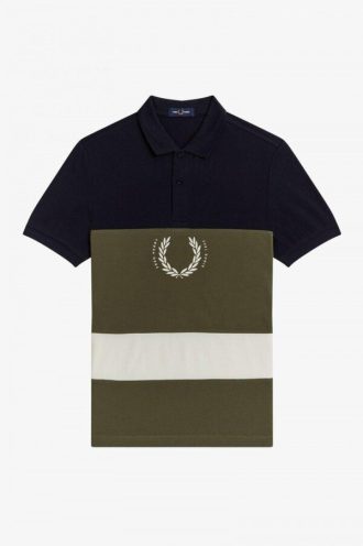 Polos con bloques de color estampados