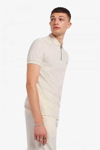 Polos de toalla con cuello con cremallera