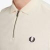 Polos de toalla con cuello con cremallera