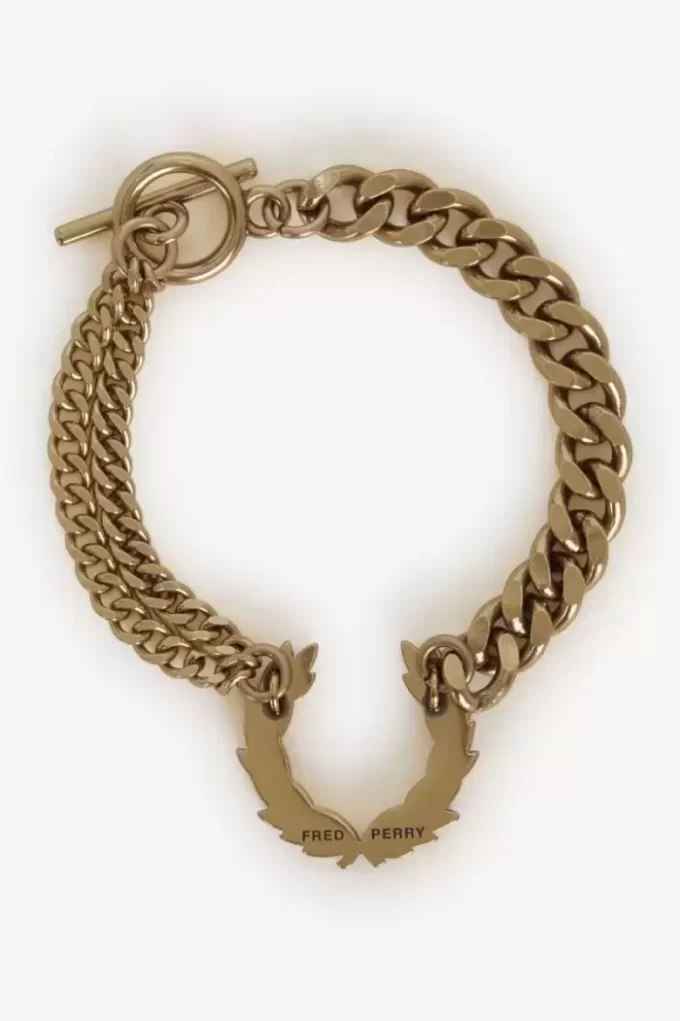 Pulsera de corona de laurel de doble cadena para mujer Pulsera de corona de laurel de doble cadena para mujer