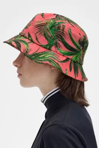 Sombreros tipo cubo con estampado de palmeras para mujer