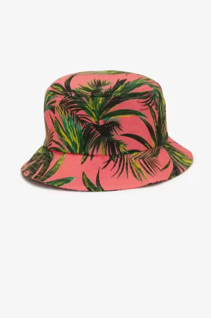 Sombreros tipo cubo con estampado de palmeras para mujer