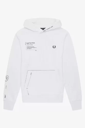 Sudadera con capucha estampada para hombre
