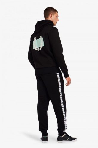 Sudadera con capucha y estampado de corona de laurel