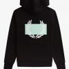 Sudadera con capucha y estampado de corona de laurel