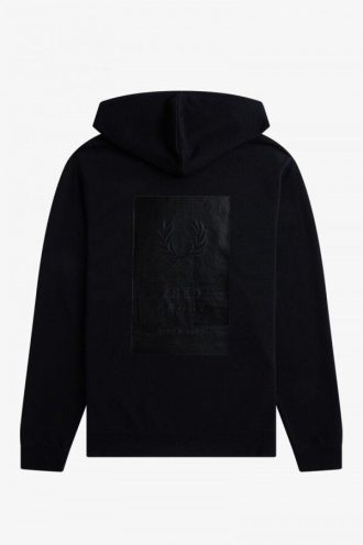 Sudadera con capucha y parche estampado