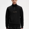Sudadera con media cremallera y doble gráfico para hombre Sudadera con media cremallera y doble gráfico para hombre