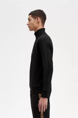 Sudadera con media cremallera y doble gráfico para hombre