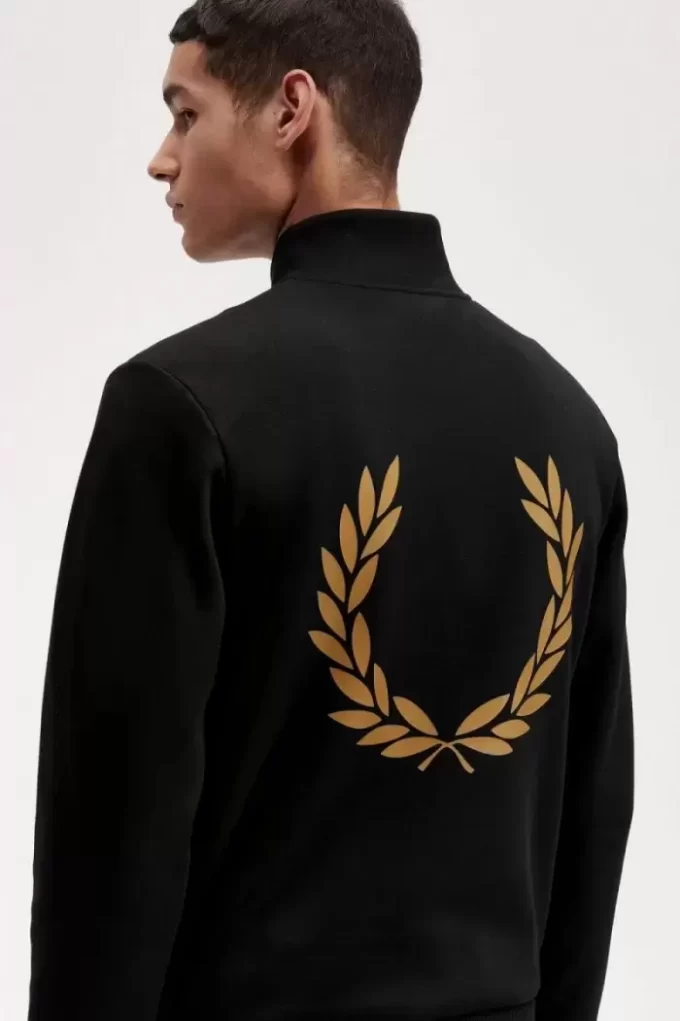 Sudadera con media cremallera y doble gráfico para hombre Sudadera con media cremallera y doble gráfico para hombre