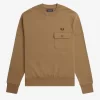 Sudadera de cuello redondo con detalle de bolsillo para hombre Sudadera de cuello redondo con detalle de bolsillo para hombre