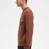 Sudadera de cuello redondo con detalle de insignia para hombre Sudadera de cuello redondo con detalle de insignia para hombre