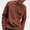 Sudadera de cuello redondo con detalle de insignia para hombre Sudadera de cuello redondo con detalle de insignia para hombre