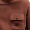 Sudadera de cuello redondo con detalle de insignia para hombre Sudadera de cuello redondo con detalle de insignia para hombre