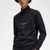 Sudaderas bordadas con media cremallera para hombre