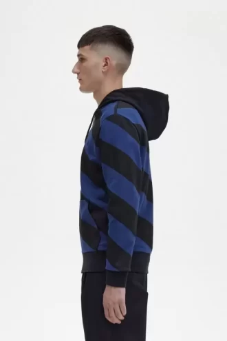 Sudaderas con capucha y cremallera a rayas para hombre