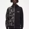 Sudaderas con capucha y cremallera en contraste para hombre