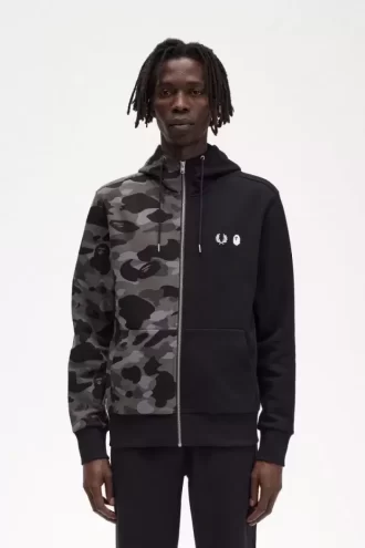 Sudaderas con capucha y cremallera en contraste para hombre