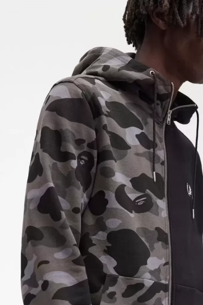 Sudaderas con capucha y cremallera en contraste para hombre