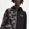 Sudaderas con capucha y cremallera en contraste para hombre