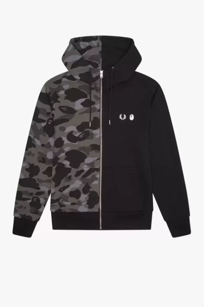 Sudaderas con capucha y cremallera en contraste para hombre