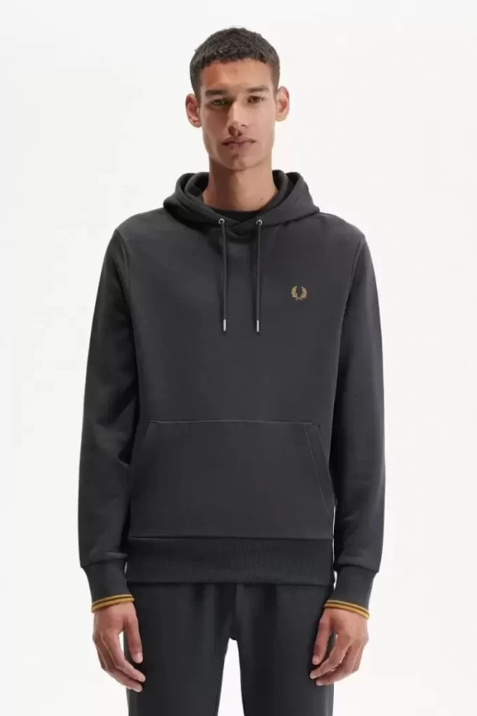 Sudaderas con capucha y ribete para hombre