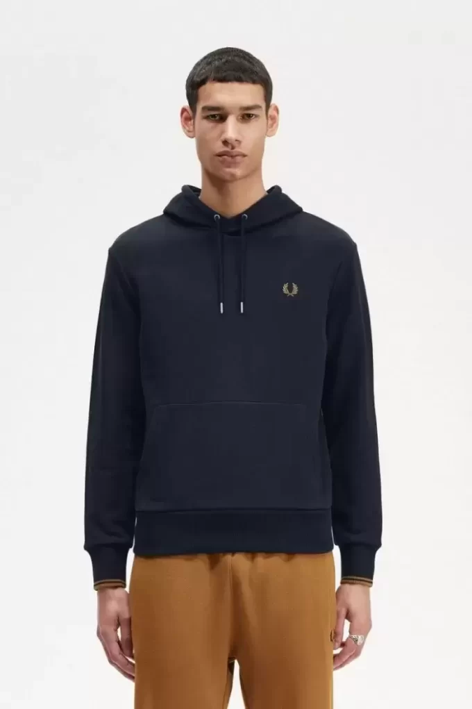 Sudaderas con capucha y ribete para hombre