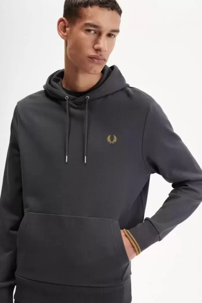 Sudaderas con capucha y ribete para hombre