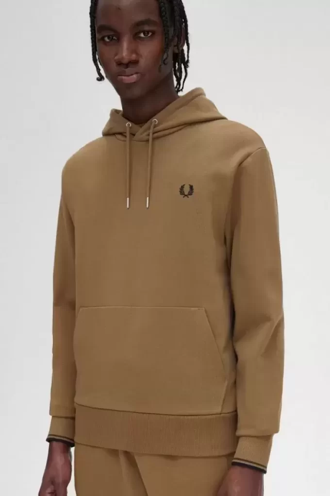 Sudaderas con capucha y ribete para hombre
