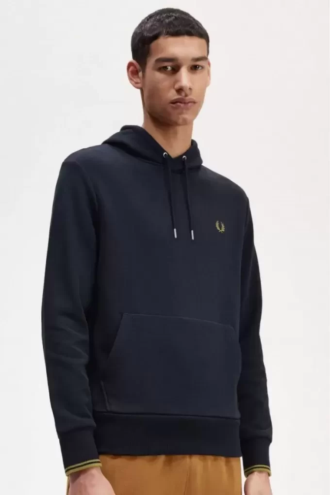 Sudaderas con capucha y ribete para hombre