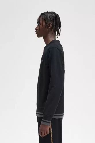 Sudaderas con detalle de canalé para hombre