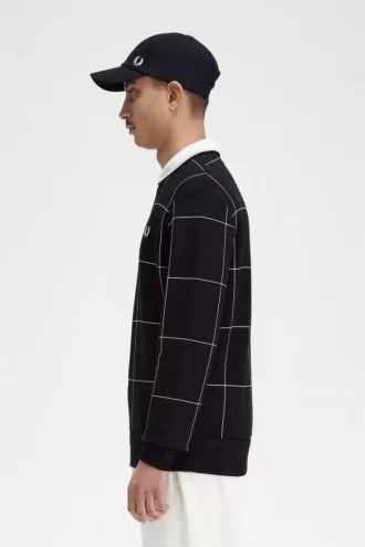 Sudaderas con detalle de cuadrícula para hombre