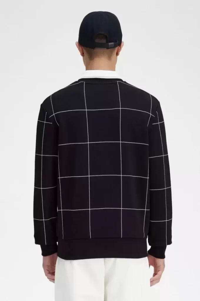 Sudaderas con detalle de cuadrícula para hombre Sudaderas con detalle de cuadrícula para hombre